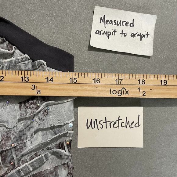 Studio Y Size Large Tiered Ruffle Halter Top Blouson Y2K Fairy Grunge Romantic - Picture 10 of 11